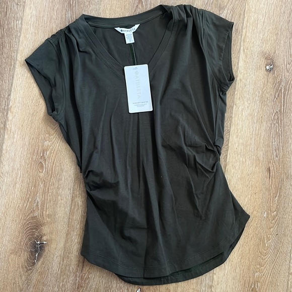 Athleta Tops - ATHLETA Outbound V-Neck Tee Green S NWT